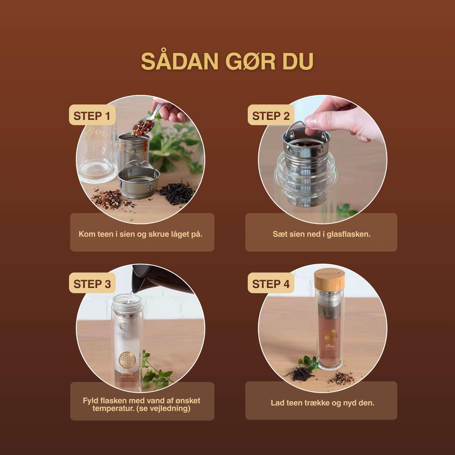 B•Uty te-infuser sådan gør du