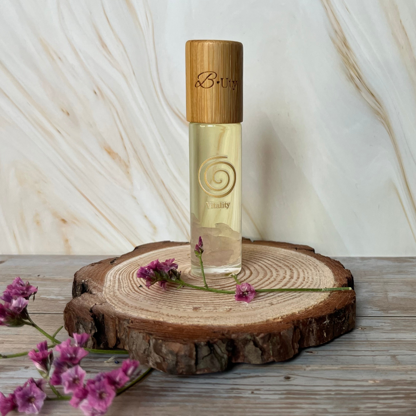 krystal infuseret vitality roller med æteriske olier